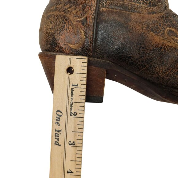 Circle G Western Boots Womens 7M Pointed Toe Embroidery Cowgirl Brown Leather - Picture 15 of 15